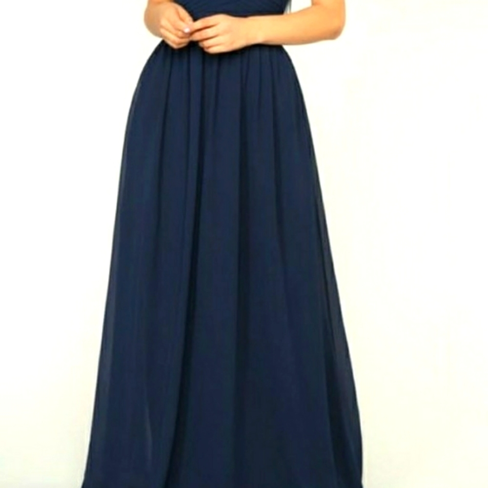 FashionNova Brand New Navy Blue Maxi Dress XL - Picture 3 of 14